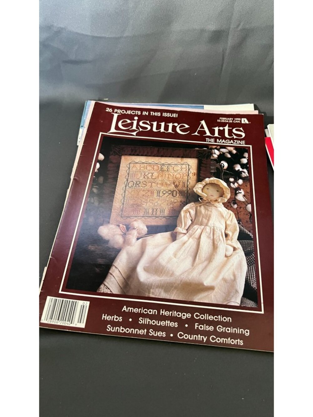 8 Vintage Leisure Arts Magazine Lot Cross Stitch/Crafts 1986-1989 - Picture 7 of 9